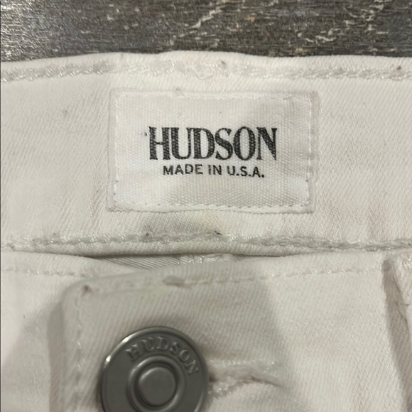 Women’s White Size 25 Hudson Distressed Super Skinny Midrise Ankle Nico Jeans - Picture 8 of 10